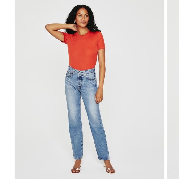 Ag Adriano Goldschmied Denim - AG Alexxis High Rise Vintage Straight Jeans - Size 28 in 18 Years Creekside